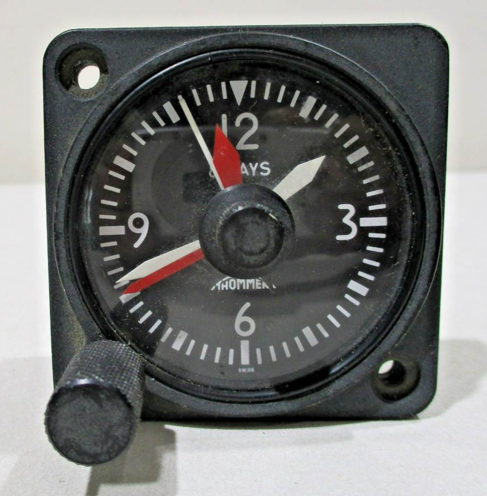 Wakmann 8-Day Aircraft Clock Part Number: W-33-7510-ET
