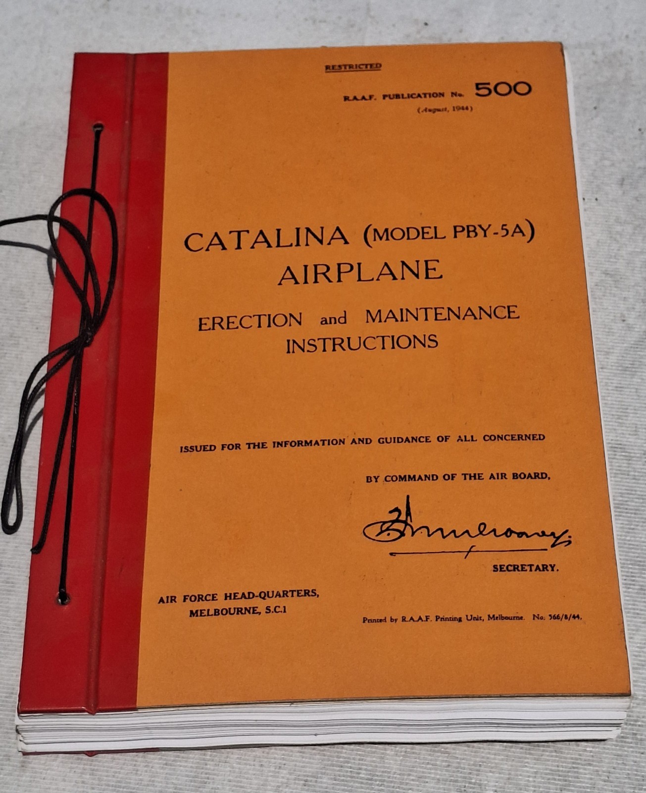 Catalina PBY-5A AirplaneErection and Maintenance Manual