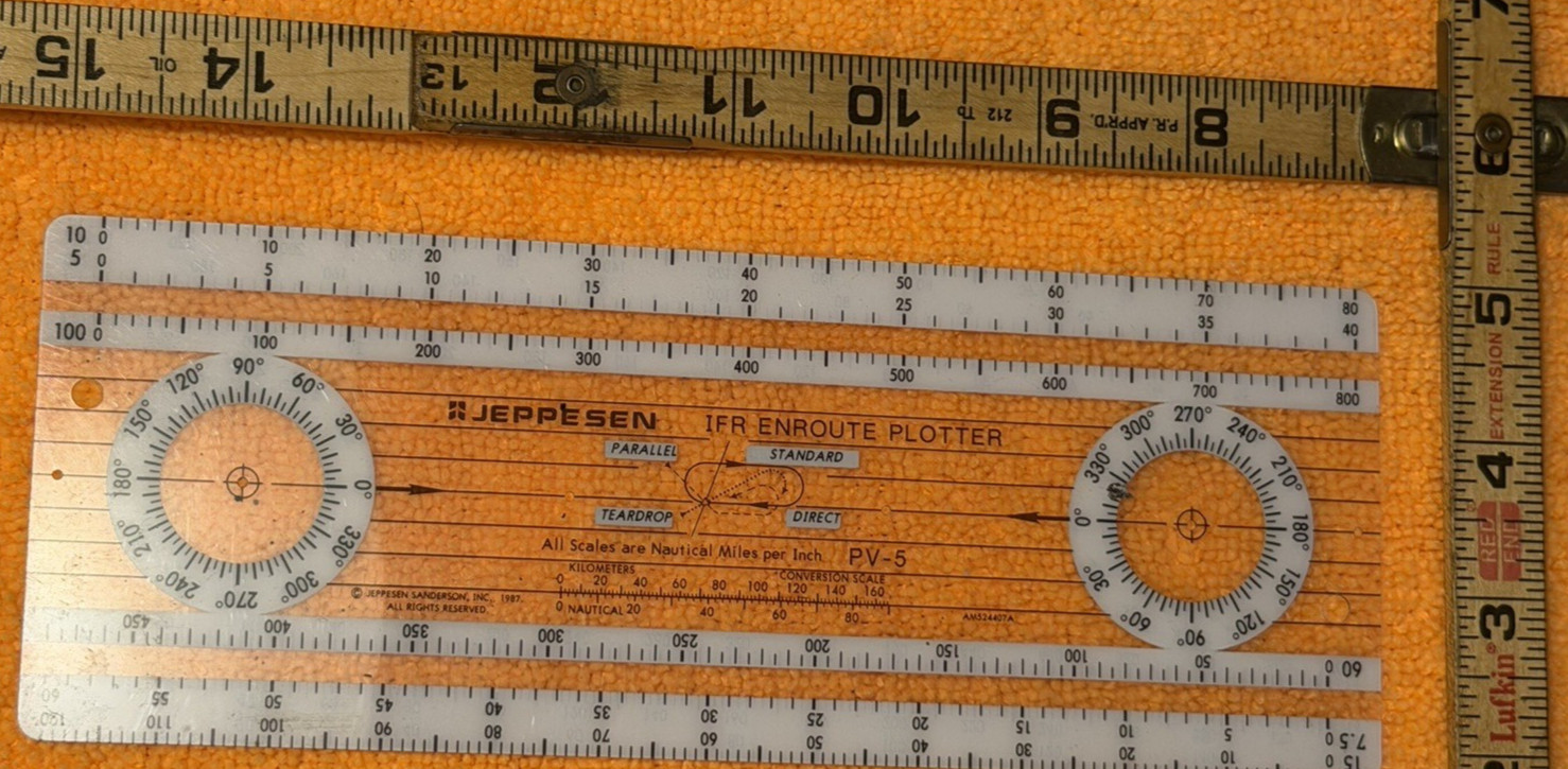 1987 Vintage Jeppesen IFR Enroute Plotter