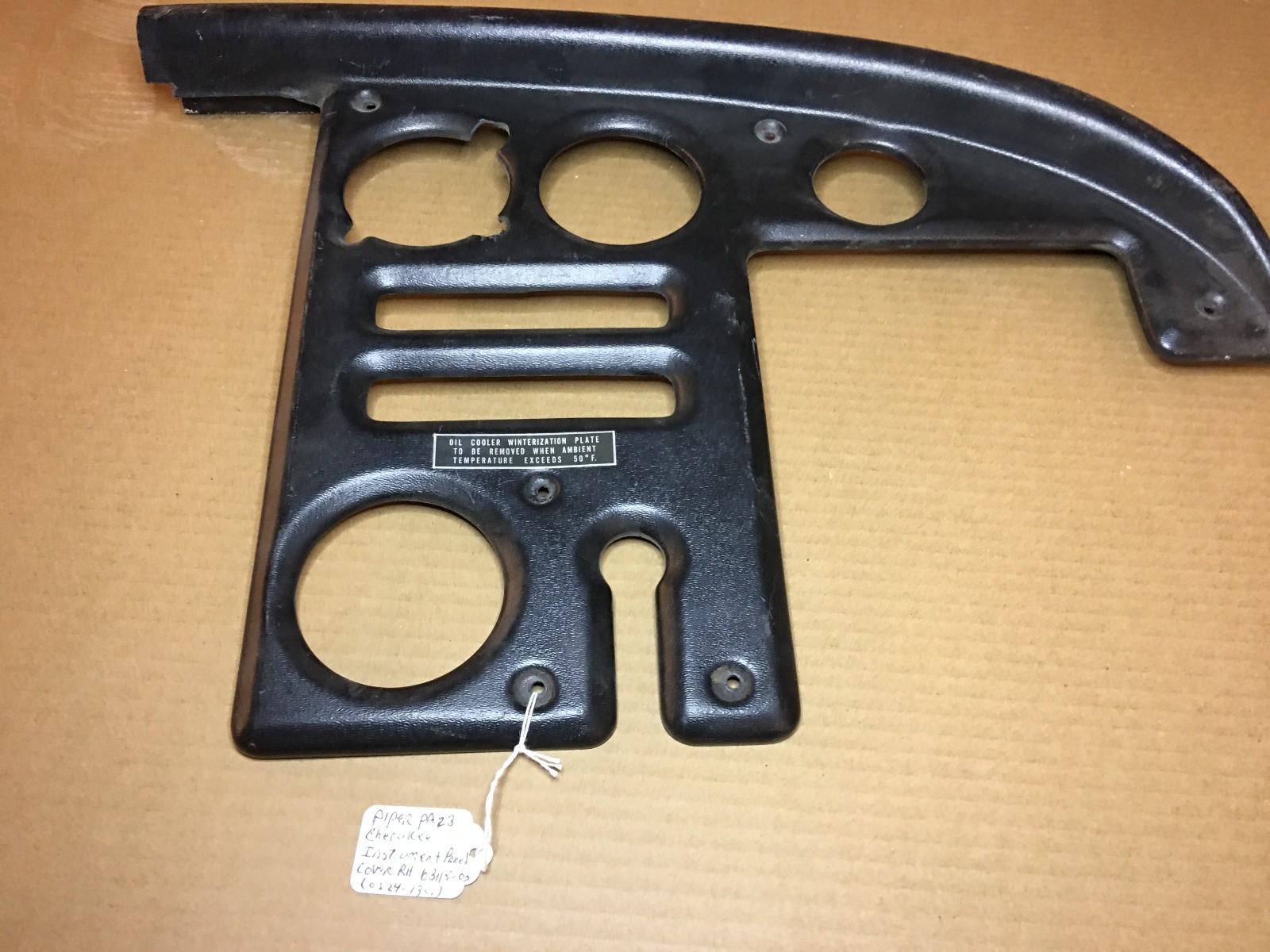 Piper PA28 Cherokee Instrument Panel Cover 63115-03