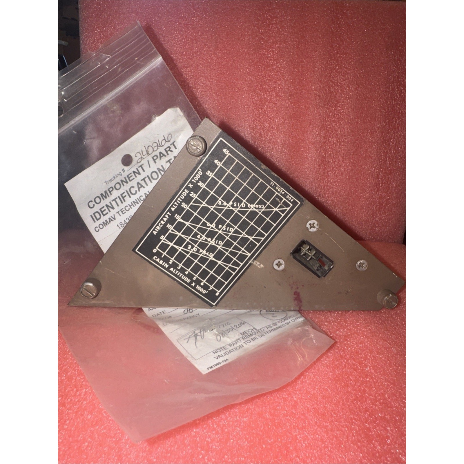Unknown Aircraft Cabin Altitude Panel 233t3230-22