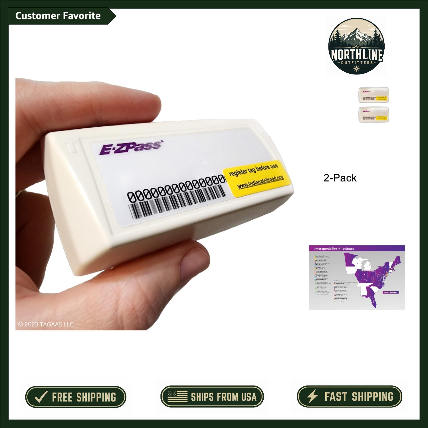 Unbranded Indiana Toll Road E-ZPass Transponder
