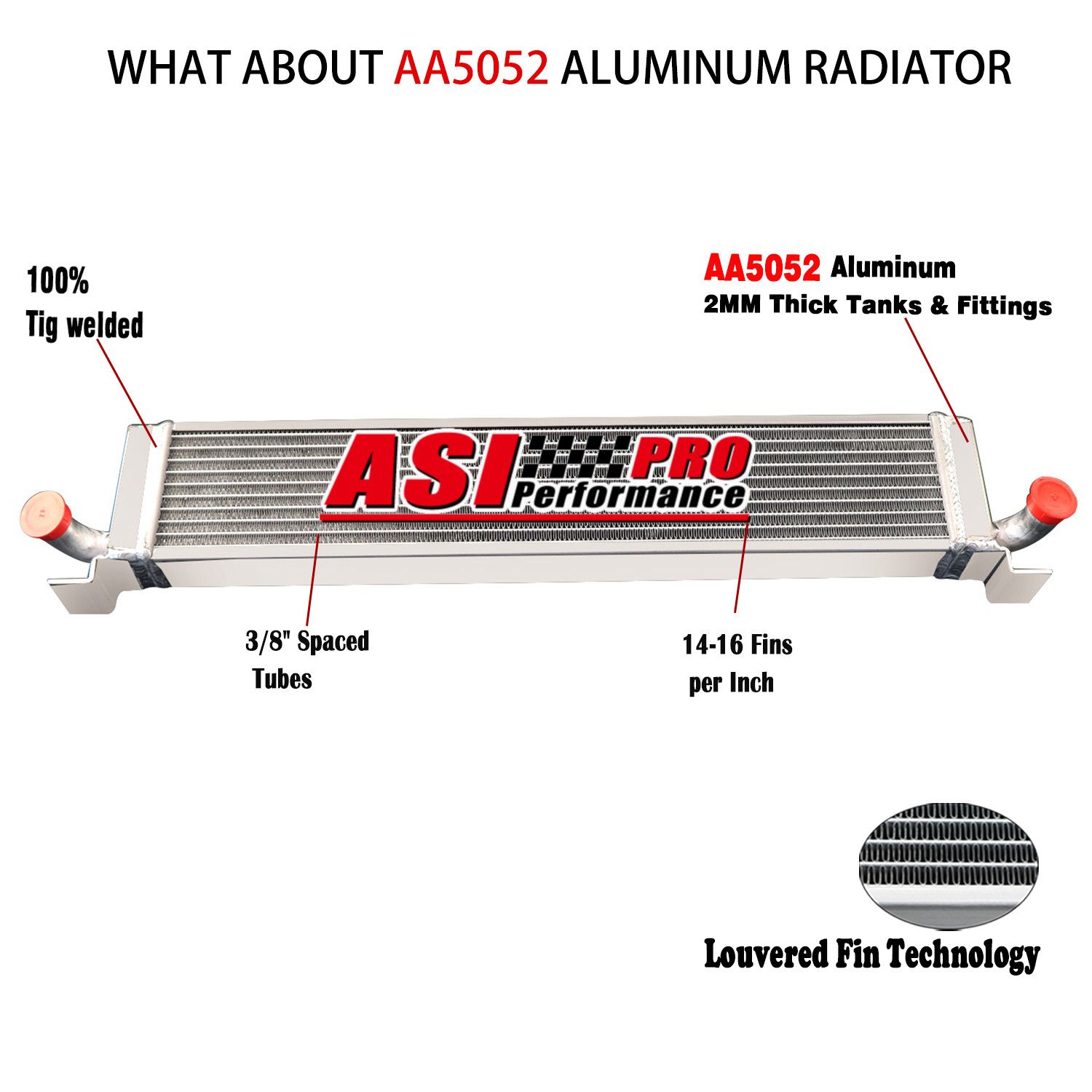 1997 Asi Performance 2ROW Aluminum Radiator For Kitfox