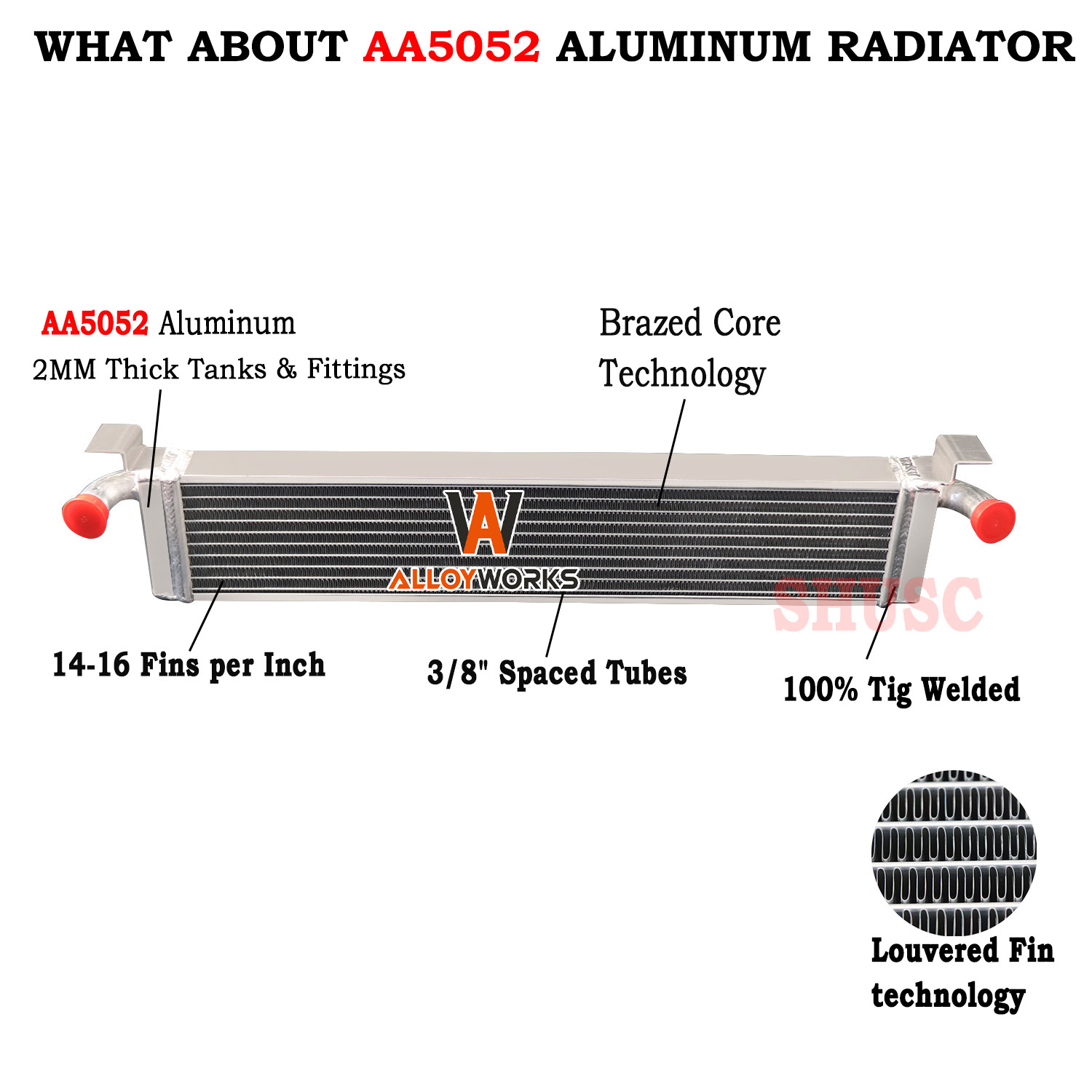 Alloyworks Aluminum Radiator Fits For Kitfox