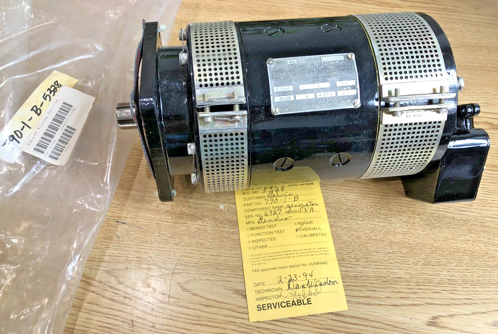 Bendix King Aircraft Eclipse Aviation Generator 790-1-B