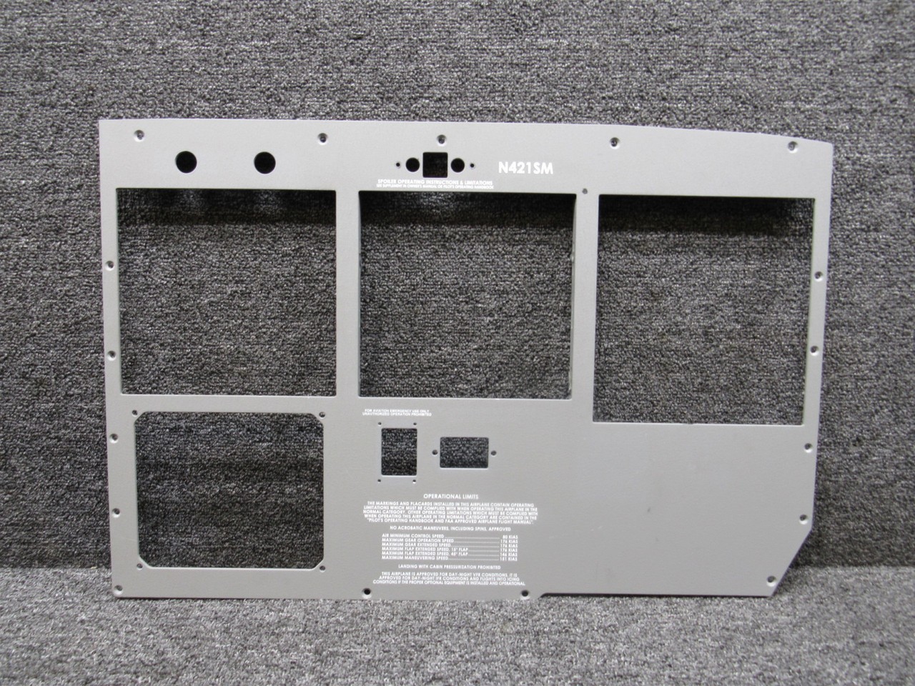 Cessna Aircraft Parts Cessna 421C Center Flight Instrument Panel