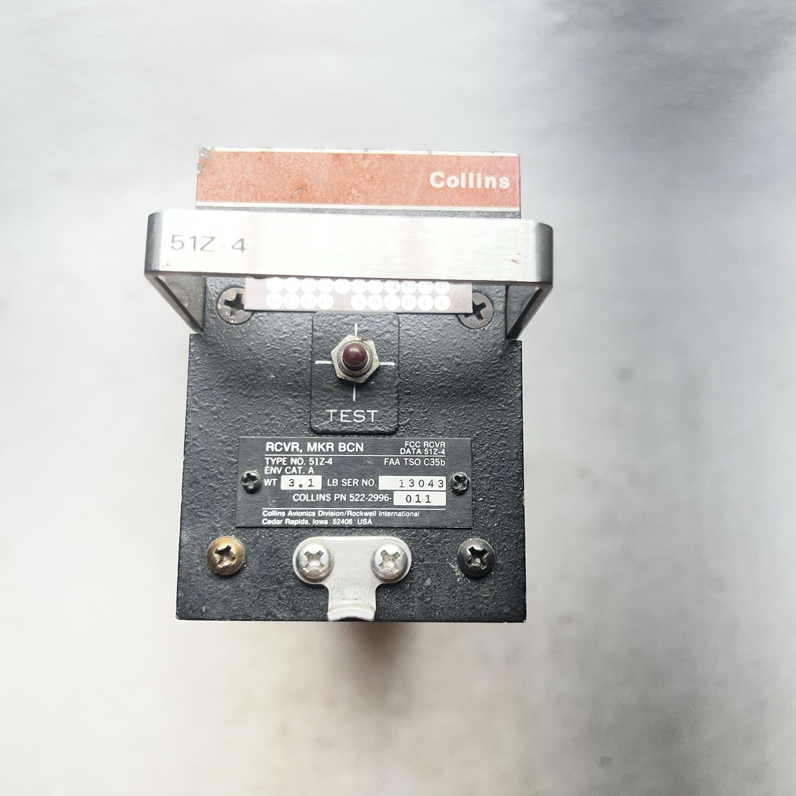 Collins 522-2996-011 Radio 51Z-4 Marker Beacon