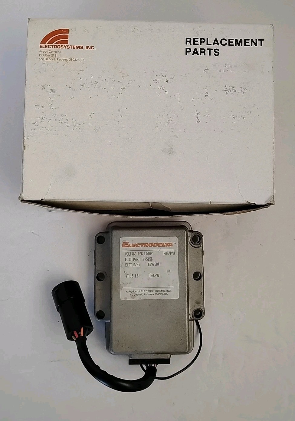 Electrodelta Airplane Voltage Regulator VR515G, Electrosystems inc.