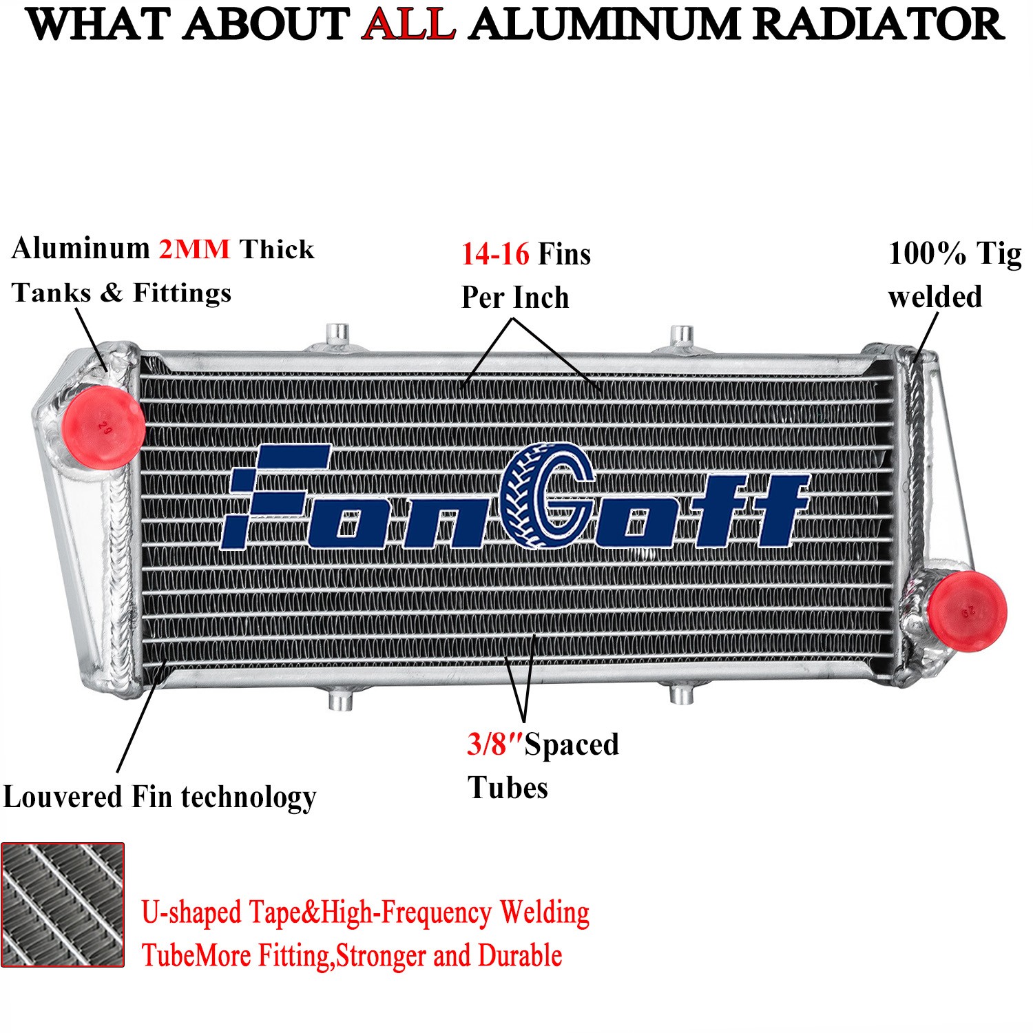Fongoff Aluminum Radiator Fit Ultralight Rotax