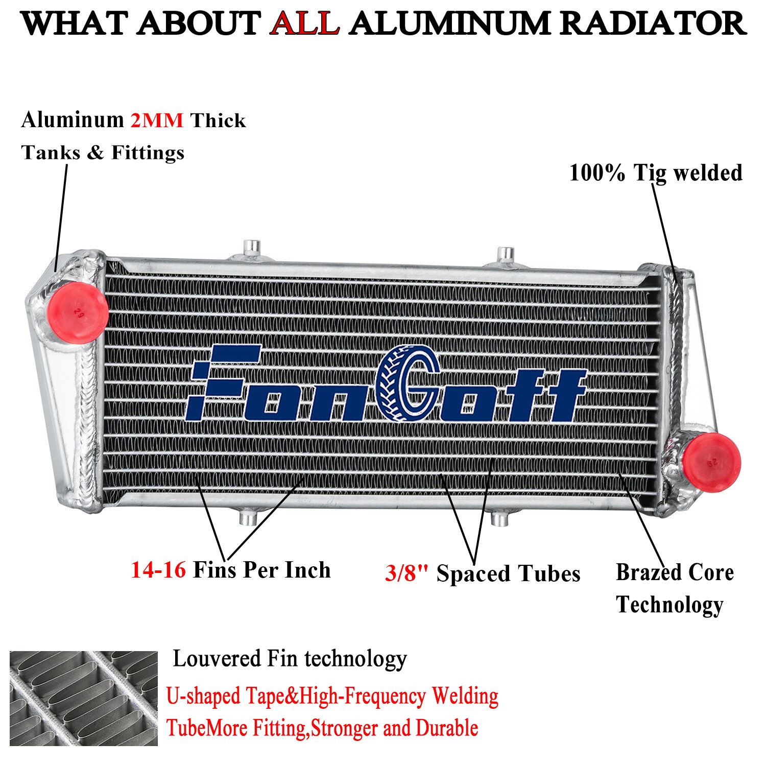 Fongoff Aluminum Radiator FOR Ultralight Rotax