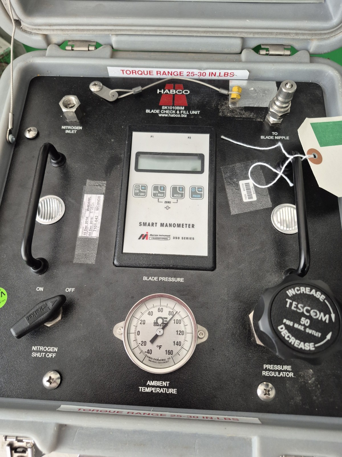 Habco Helicopter Blade Tester Filler Nitrogen