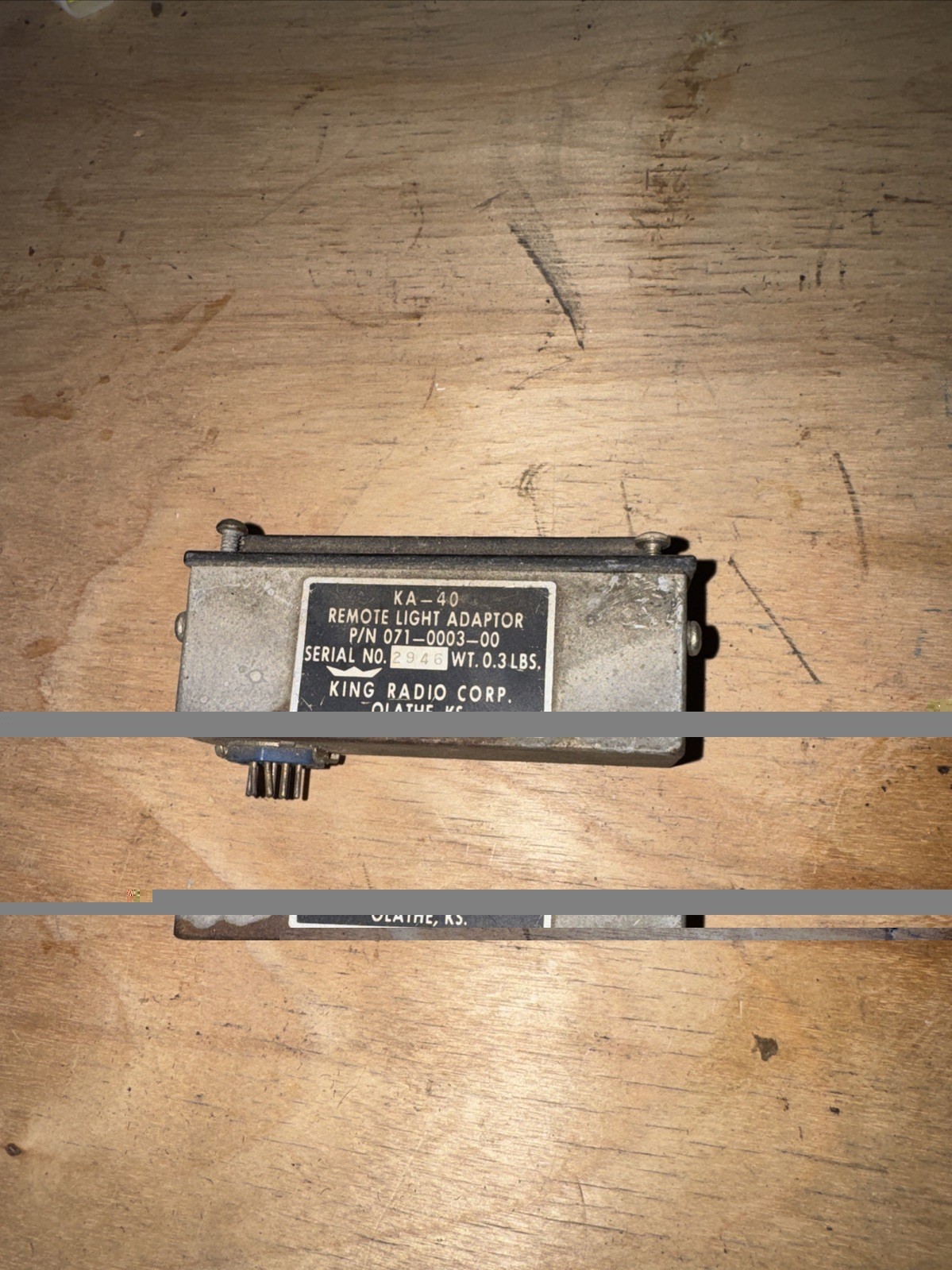 King Radio 071-000300 KA-40 Remote Light Adapter