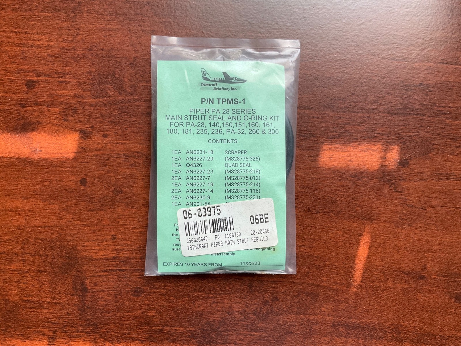 Piper PA28 series main strut repair