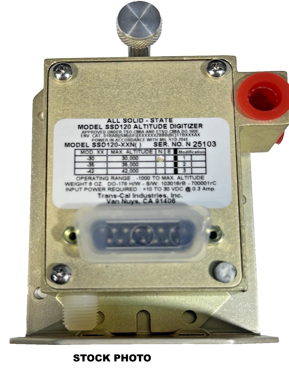 Trans-Cal Industries Trans-Cal SSD120-30N Solid State Altitude