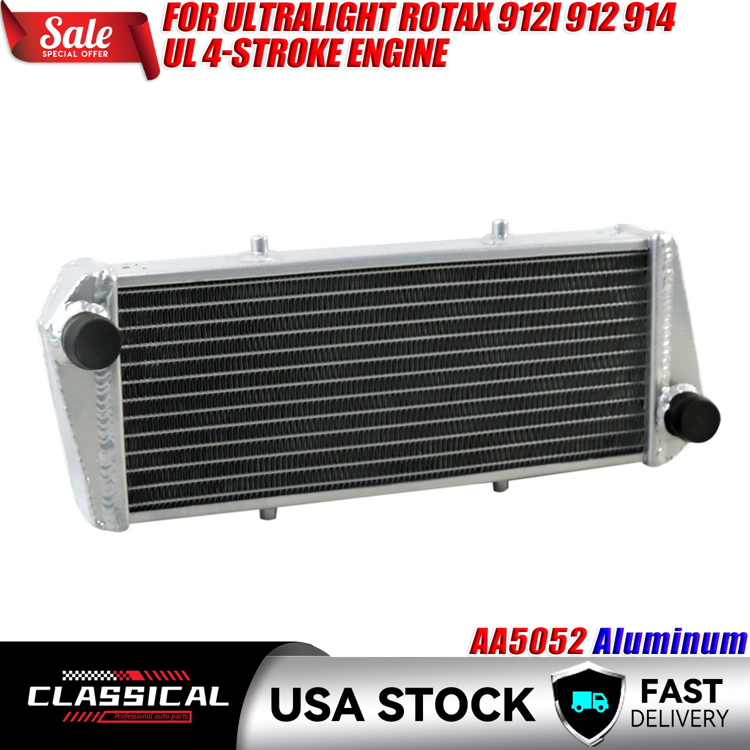 Unbrand Aluminum Radiator For Ultralight Rotax