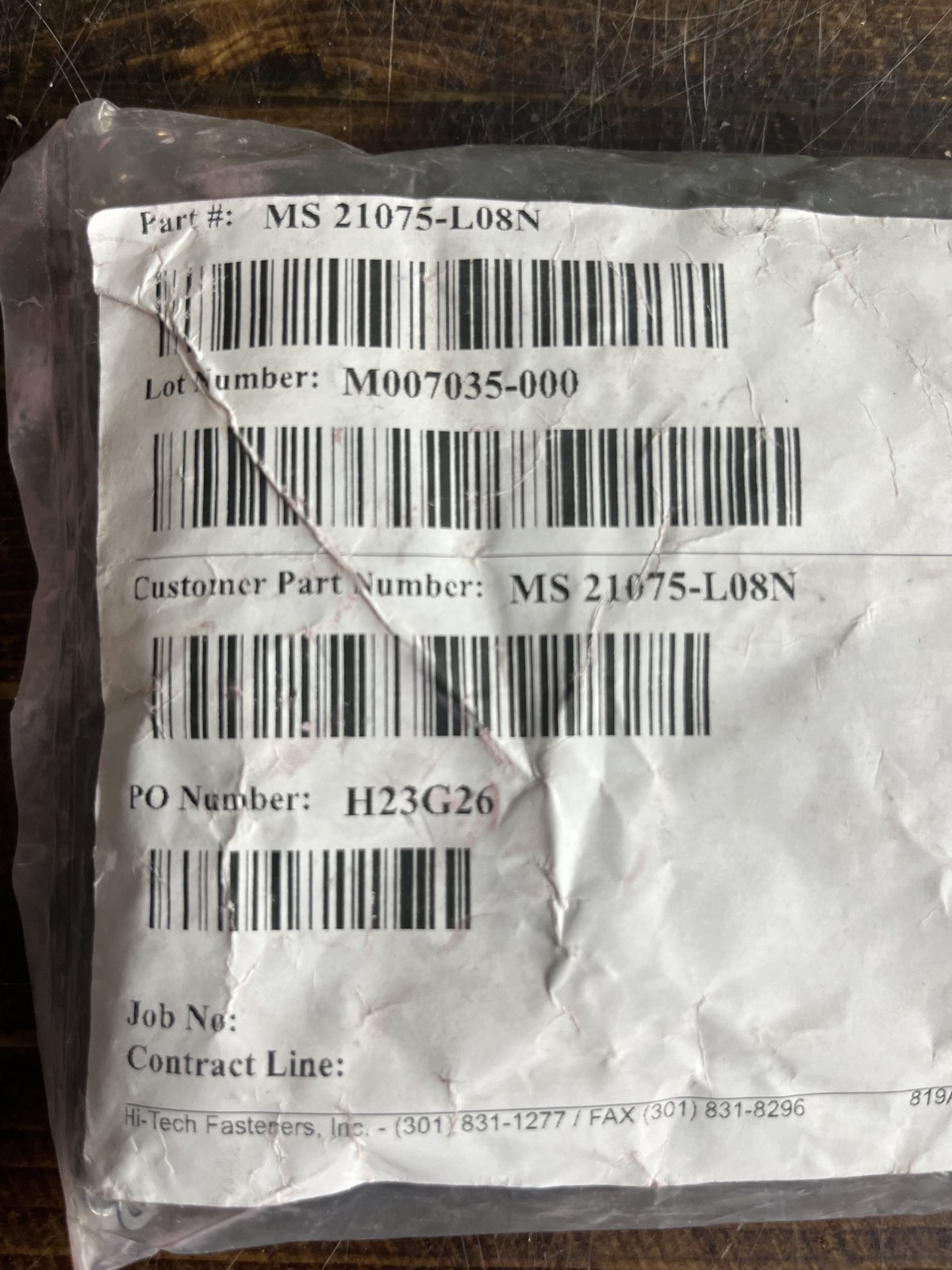 Unbranded 350 PCS MS21075-L08N 832 Nutplate