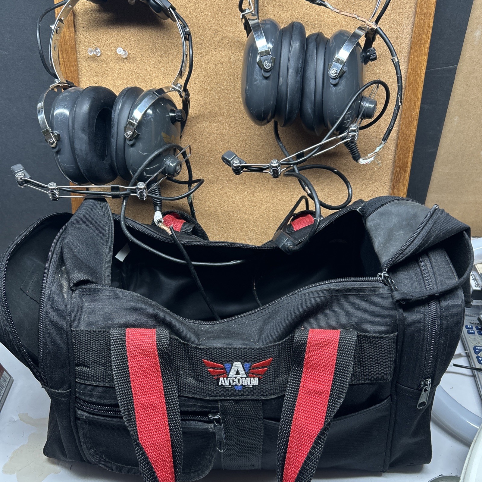 Avcomm AC-200PNR Aviation Pilot Headset Headphones W