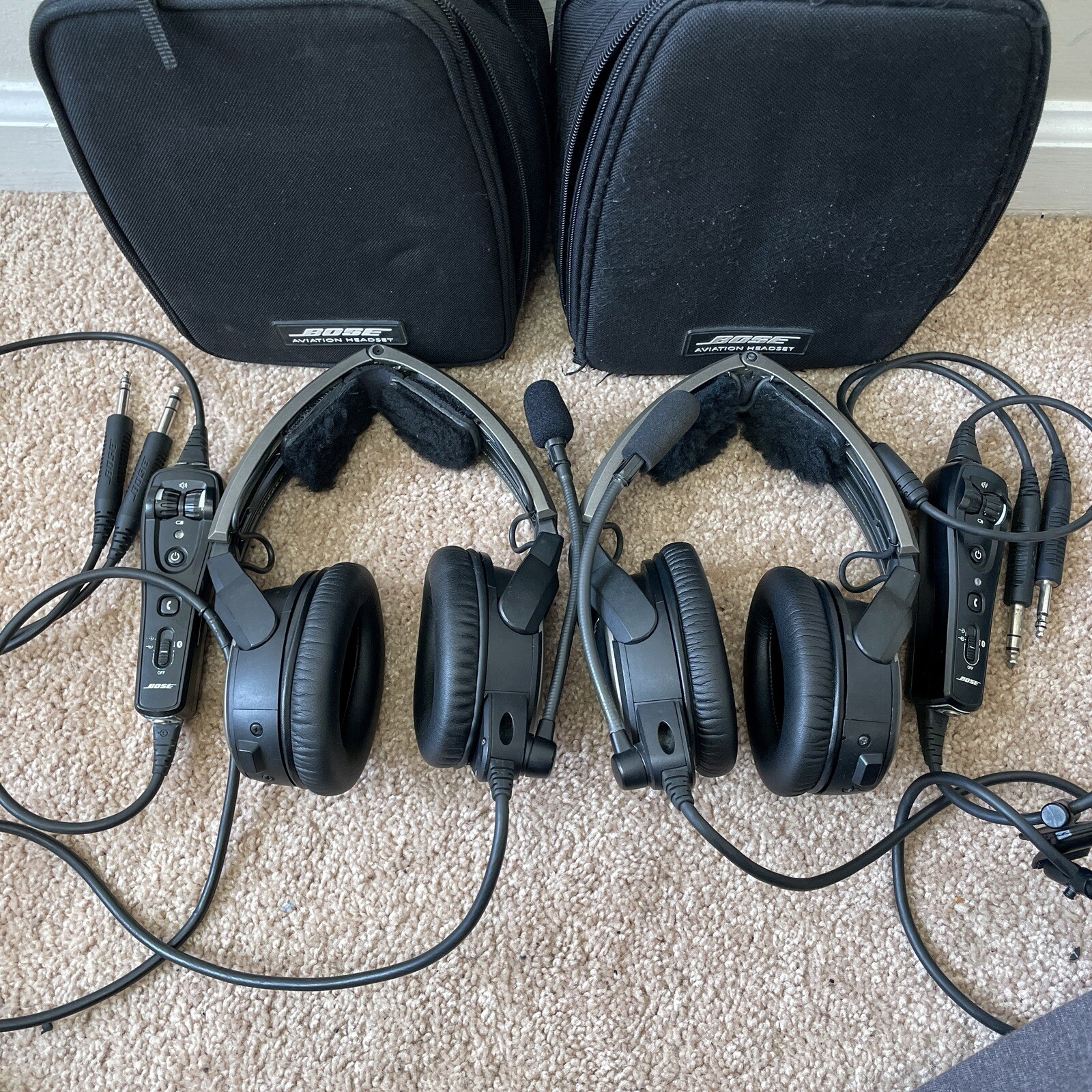 Bose 2x A20 ANR Aviation Headset w