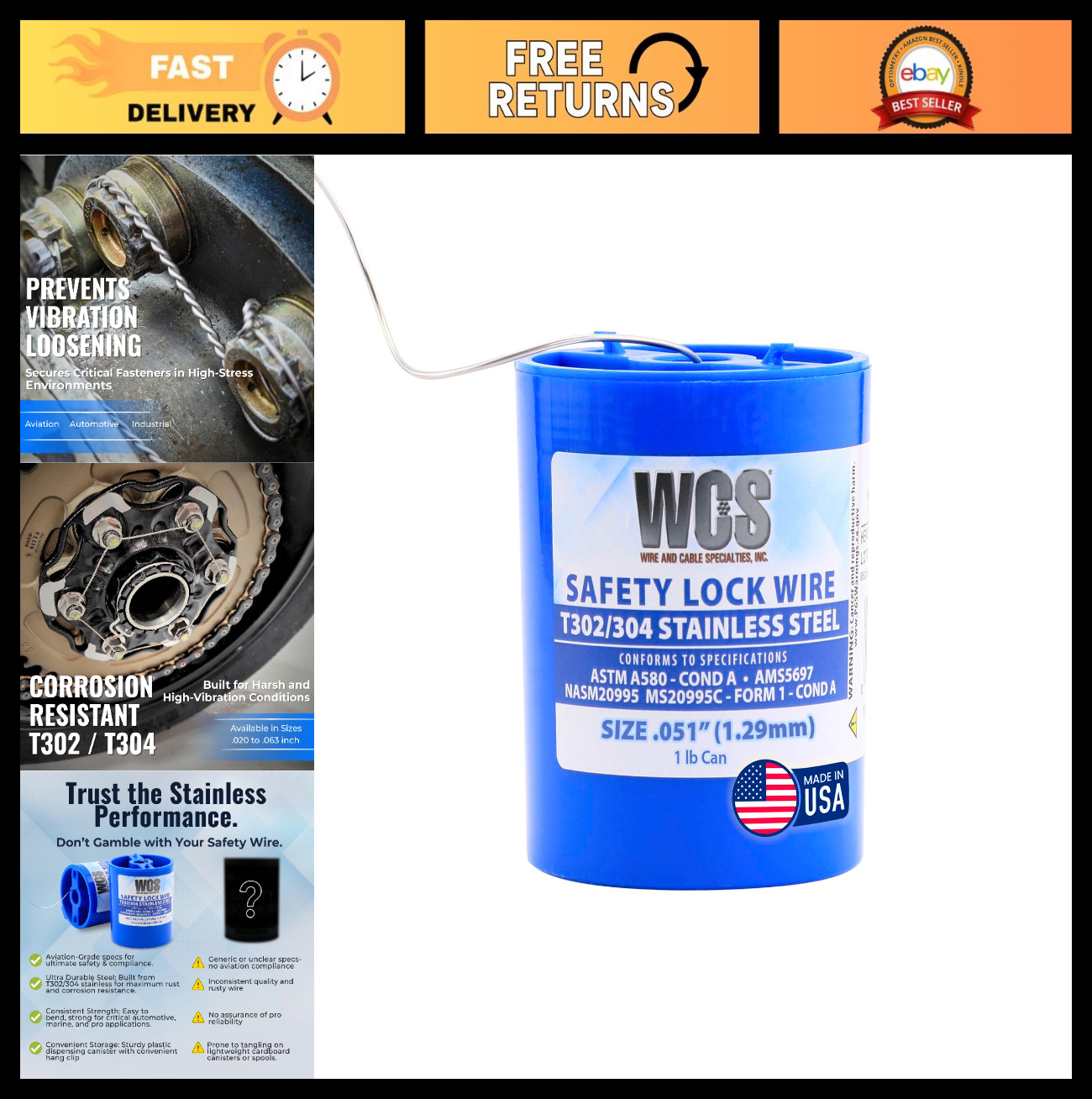 Unbranded Stainless Steel Safety Lock Wire