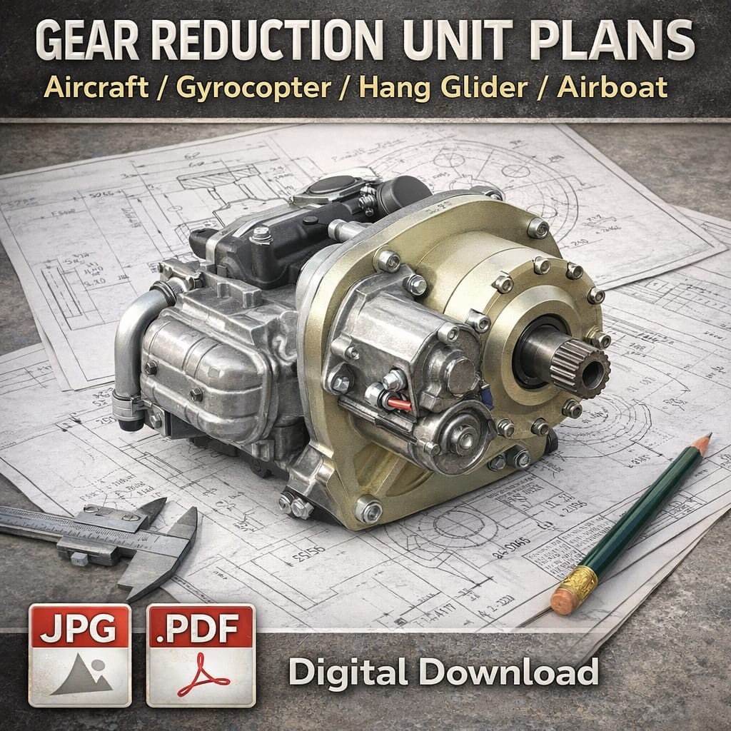 Airplane drawings gearbox-plans Gear Reducer