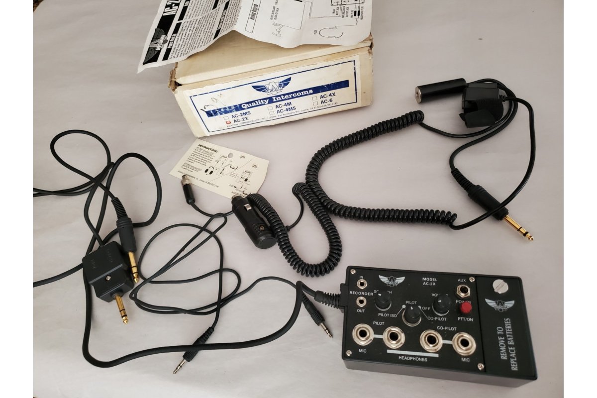 Avcomm Vintage AC-2X Portable Aviation Intercom