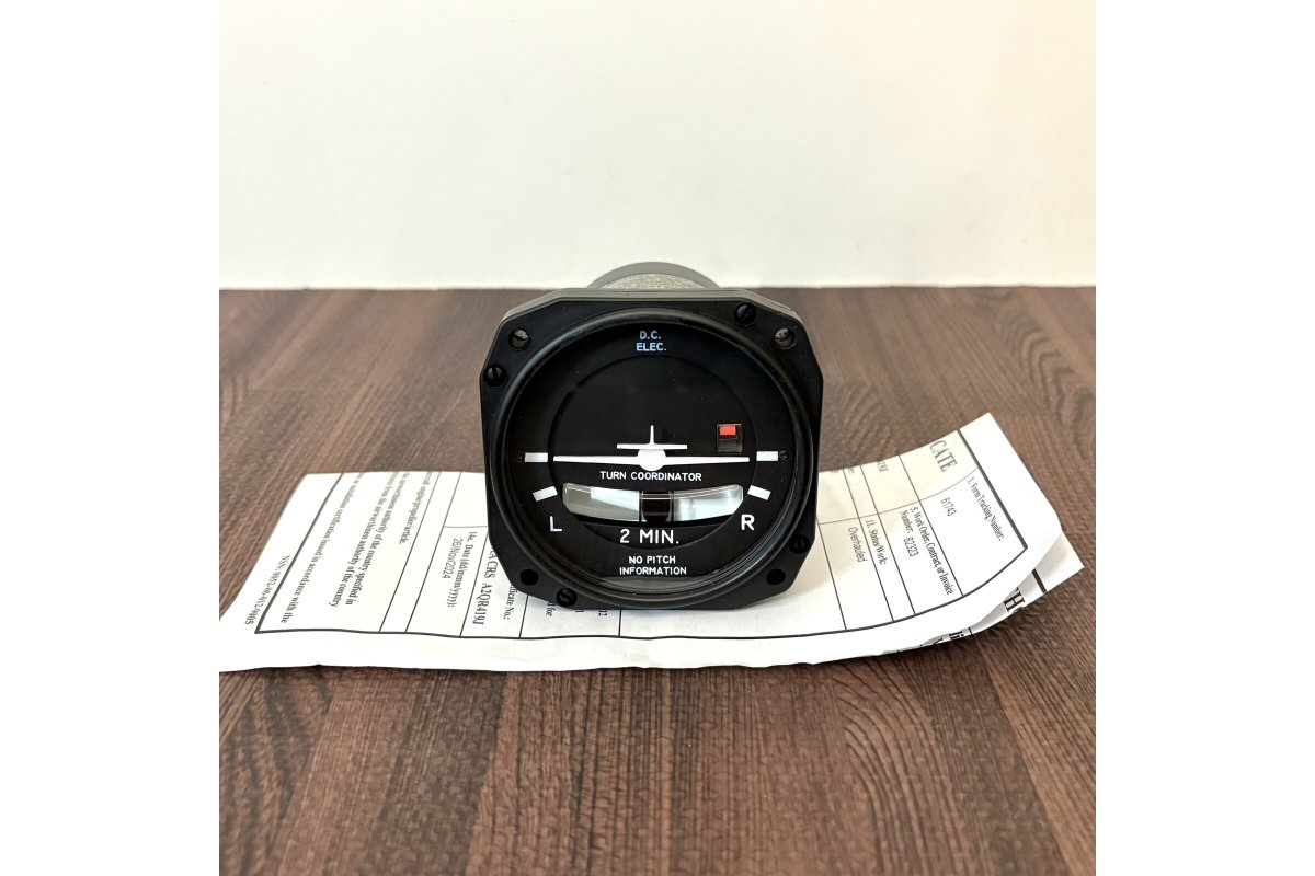 Electric Gyro Corp OVERHAULED TURN COORDINATOR W